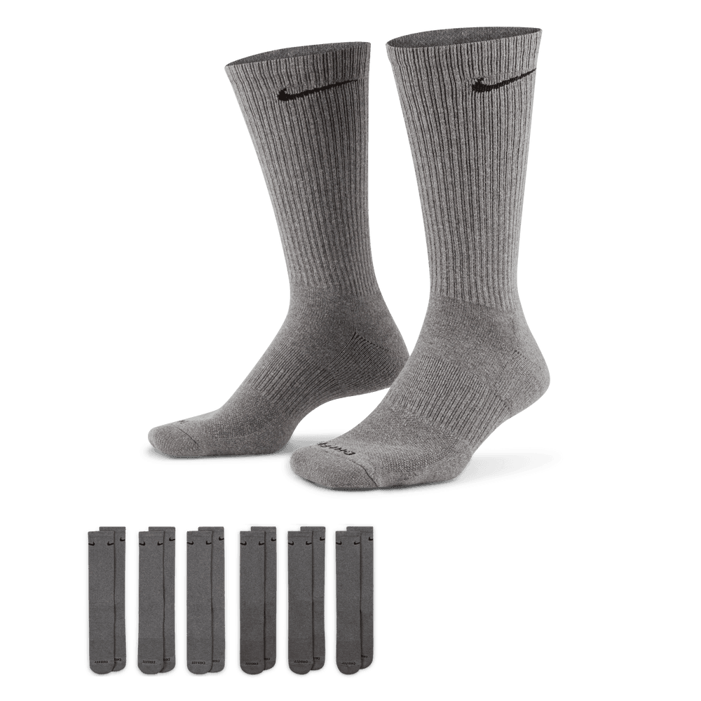 Nike Everyday Plus Cushioned Training Crew Socks (6 Pairs) 'Carbon/Black'
