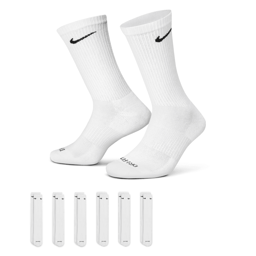 Nike Everyday Plus Cushioned Training Crew Socks (6 Pairs) 'White/Black'
