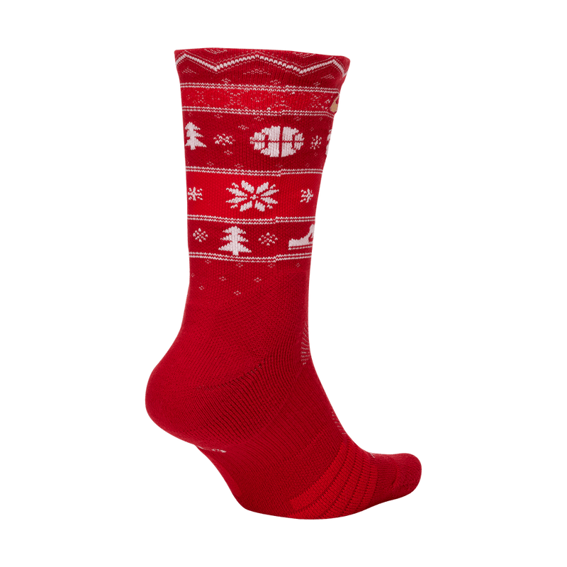 Nike Elite Christmas Crew Socks 'Red/White/Gold'