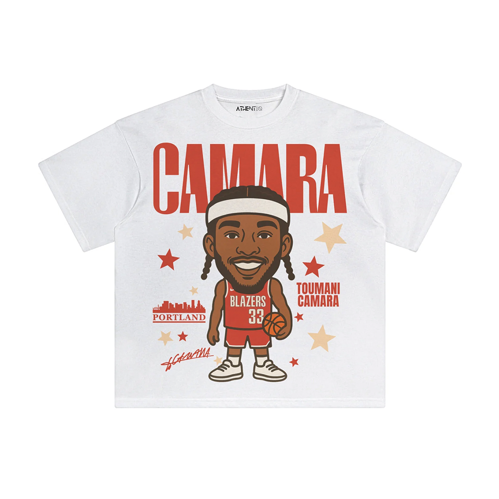Athentiq Toumani Camara Cartoon T-Shirt 'White'
