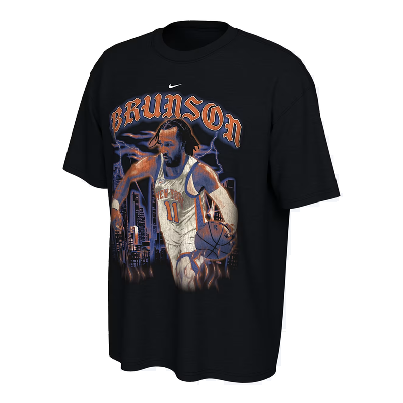 Nike NBA Jalen Brunson City Edition Kids Player Tee T-Shirt 'Black'