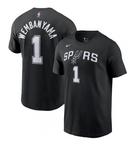 Victor Wembanyama San Antonio Spurs Nike Boys N&N Kids T-Shirt 'Black'