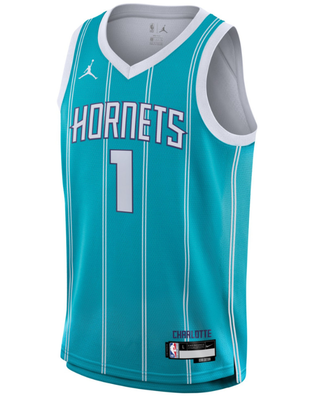 Jordan Lamelo Ball Charlotte Hornets Icon Swingman Kids Jersey 'Teal'