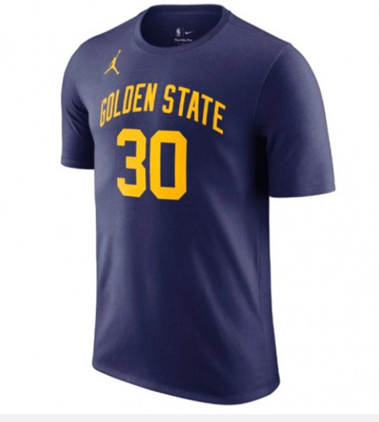 Jordan Stephen Curry Golden State Warriors 24-25 Statement Edition Kids T-Shirt 'Blue'