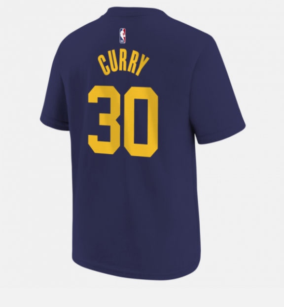 Jordan Stephen Curry Golden State Warriors 24-25 Statement Edition Kids T-Shirt 'Blue'