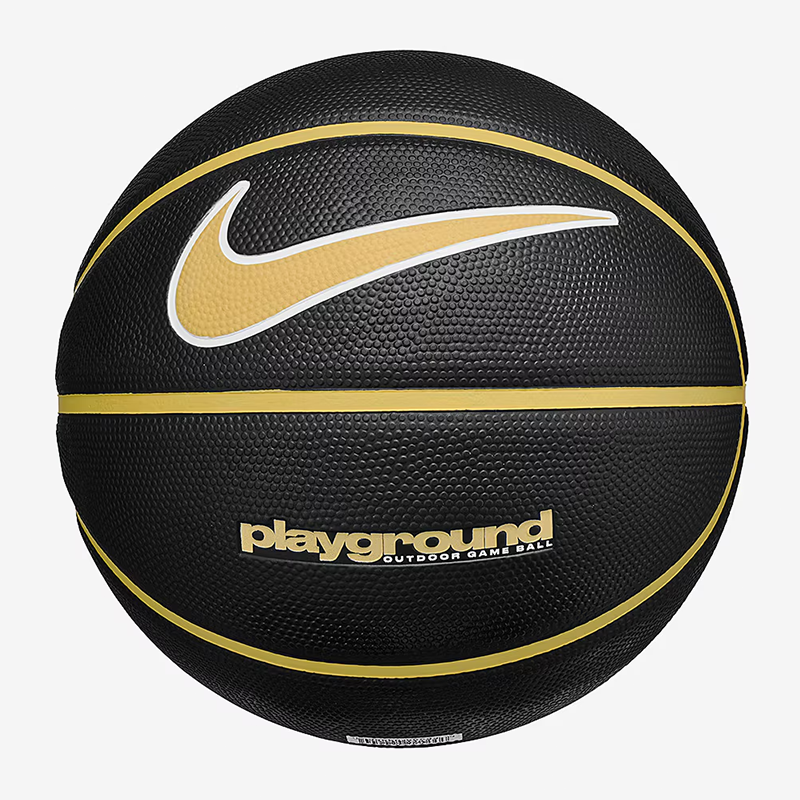 NIKE EVERYDAY PLAYGROUND 8P GRAPHIC DEFLATED BLACK/INFINITE GOLD/WHITE/INFINITE GOLD Size 7 Basketball