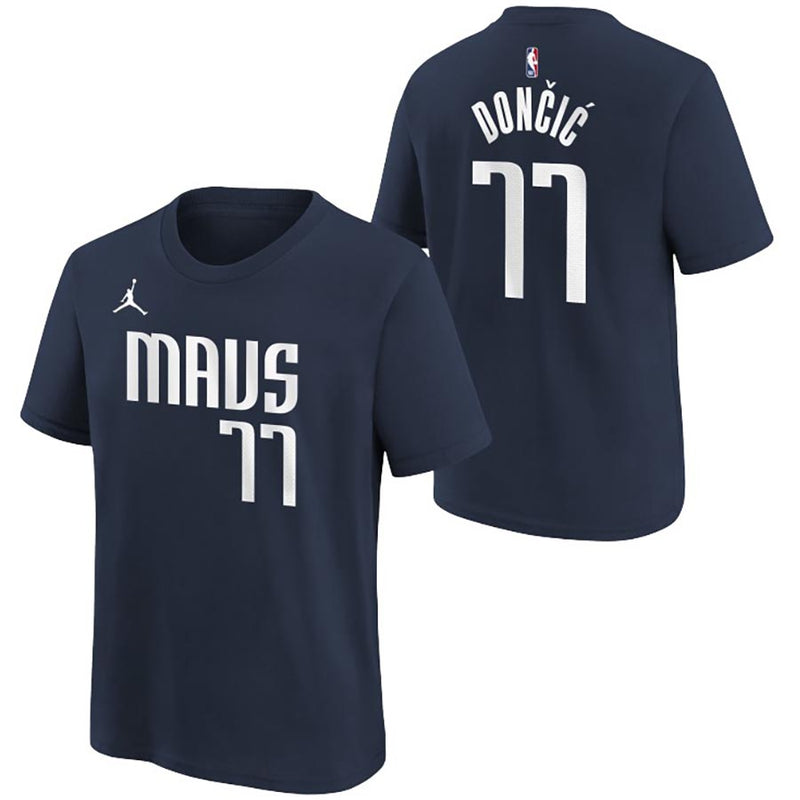 Luka Doncic Dallas Mavericks Jordan Boys Statement N&N Kids T-Shirt 'Navy'