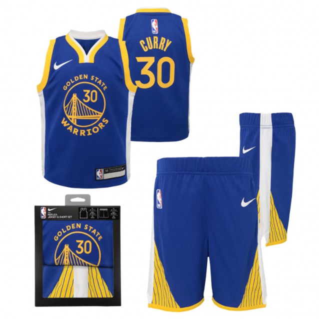 Stephen Curry Golden State Warriors Replica Icon Jersey Little Kids Box 'Blue'