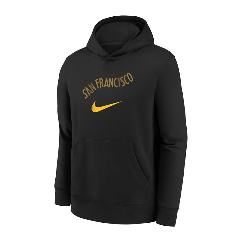 Golden State Warriors Nike Boys Fleece Essential Club Kids Hoody 'Black'