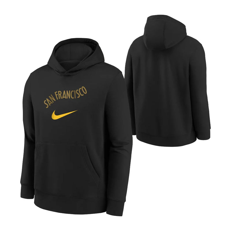 Golden State Warriors Nike Boys Fleece Essential Club Kids Hoody 'Black'