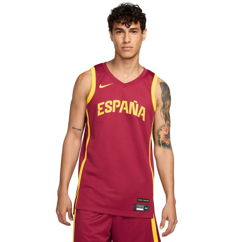 Spain Limited Road Men's Nike Basketball Jersey 'Team Crimson/Yellow'