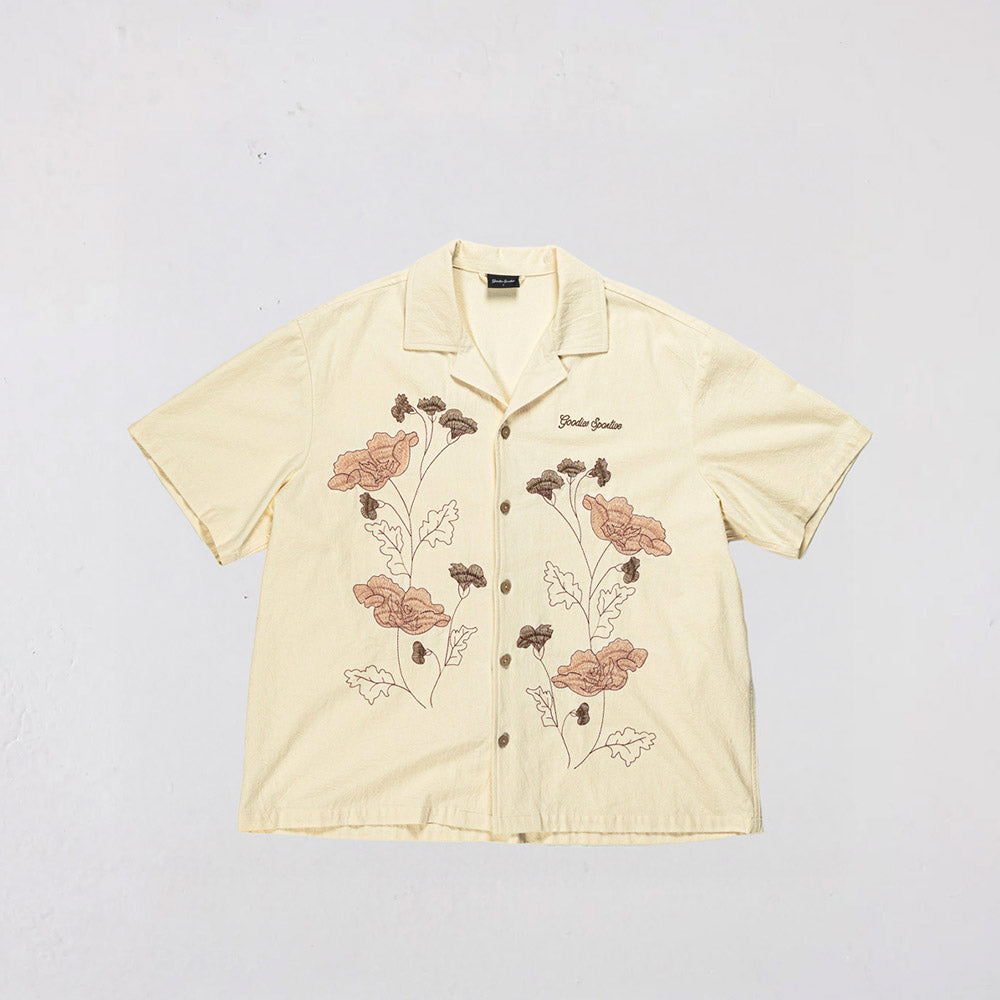 Goodies Sportive Keep The Flowers Shirt 'Ecru'