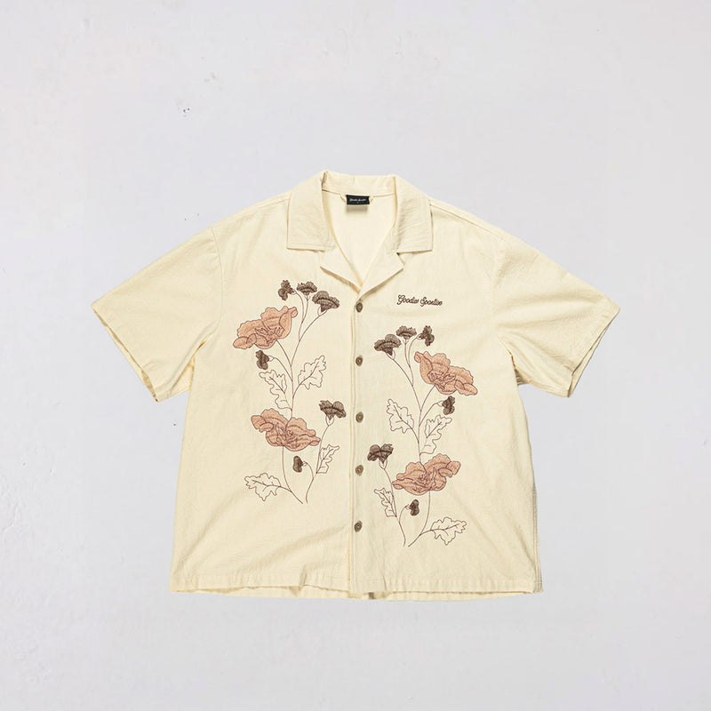 Goodies Sportive Keep The Flowers Shirt 'Ecru'