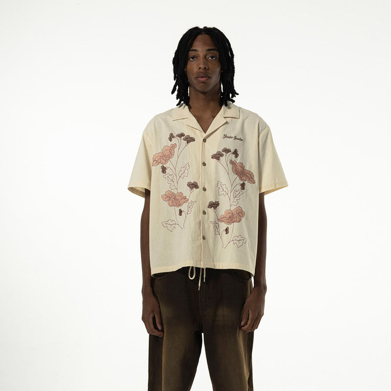 Goodies Sportive Keep The Flowers Shirt 'Ecru'