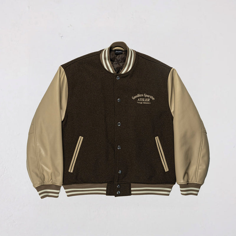 Goodies Sportive Varsity Jacket 'Praliné Pegasus'