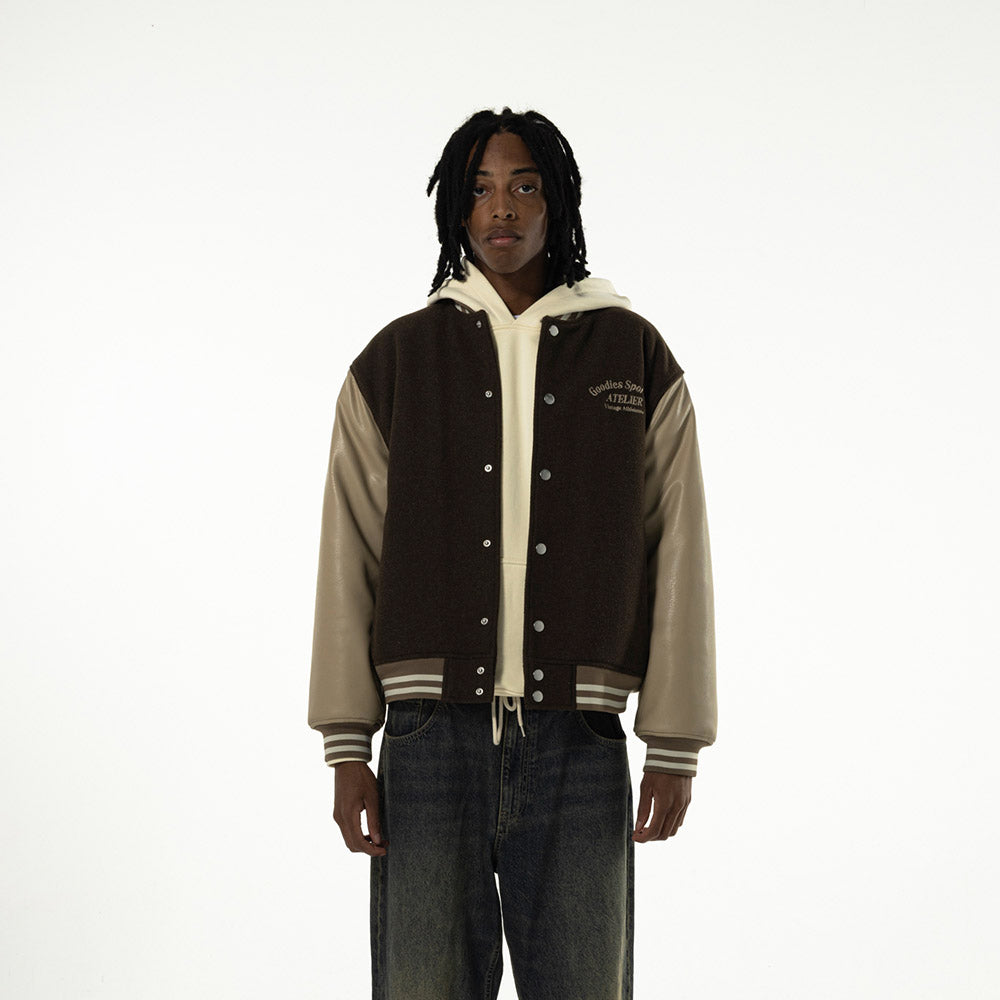 Goodies Sportive Varsity Jacket 'Praliné Pegasus'