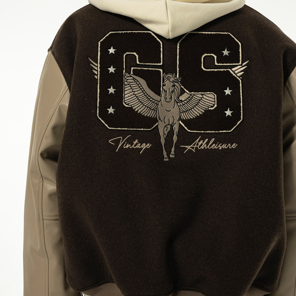 Goodies Sportive Varsity Jacket 'Praliné Pegasus'