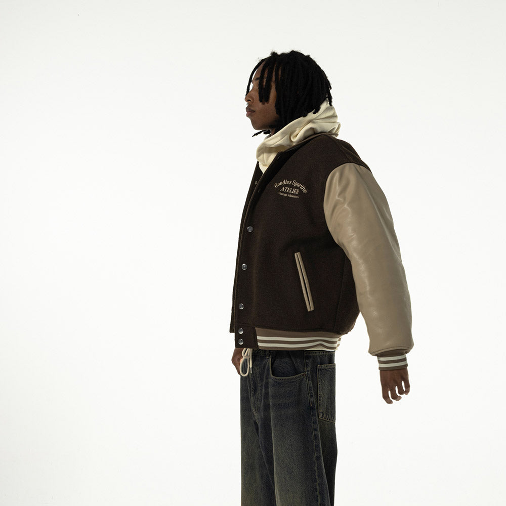 Goodies Sportive Varsity Jacket 'Praliné Pegasus'