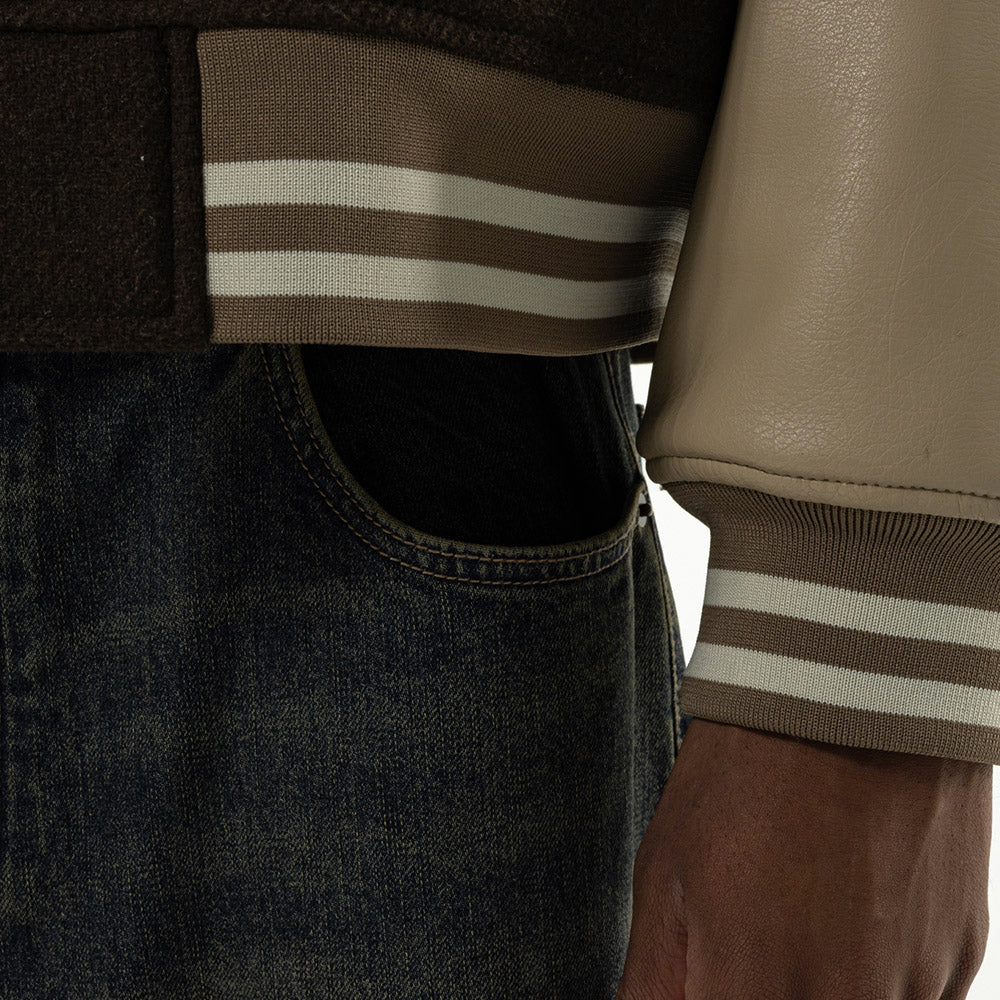 Goodies Sportive Varsity Jacket 'Praliné Pegasus'