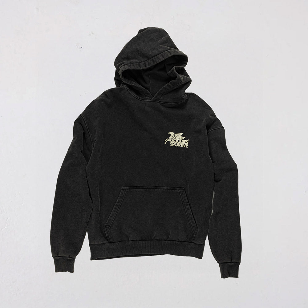 Goodies Sportive Vintage Black Pegasus Hoodie