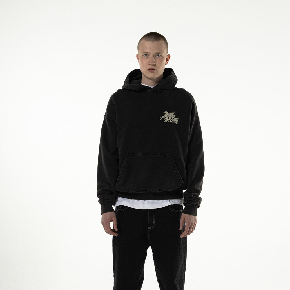 Goodies Sportive Vintage Black Pegasus Hoodie