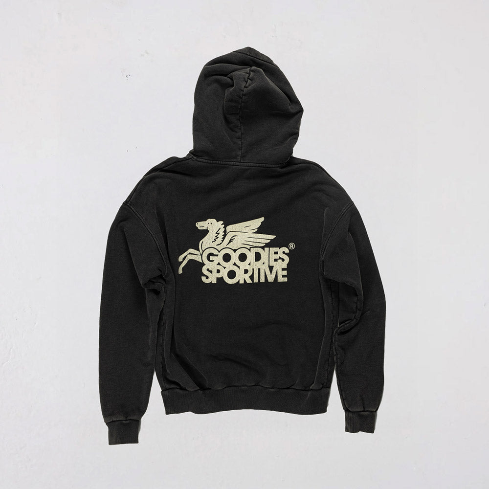 Goodies Sportive Vintage Black Pegasus Hoodie