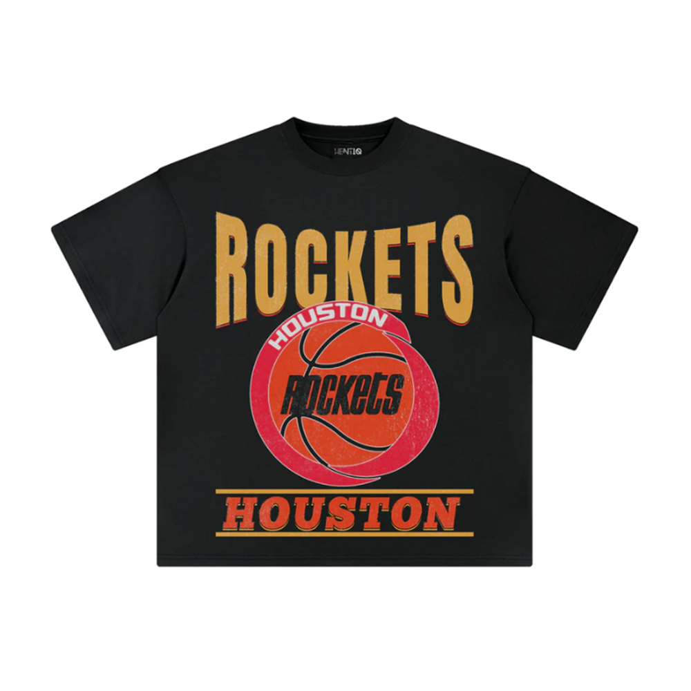Athentiq Houston Rockets 90's Logo T-Shirt 'Black'