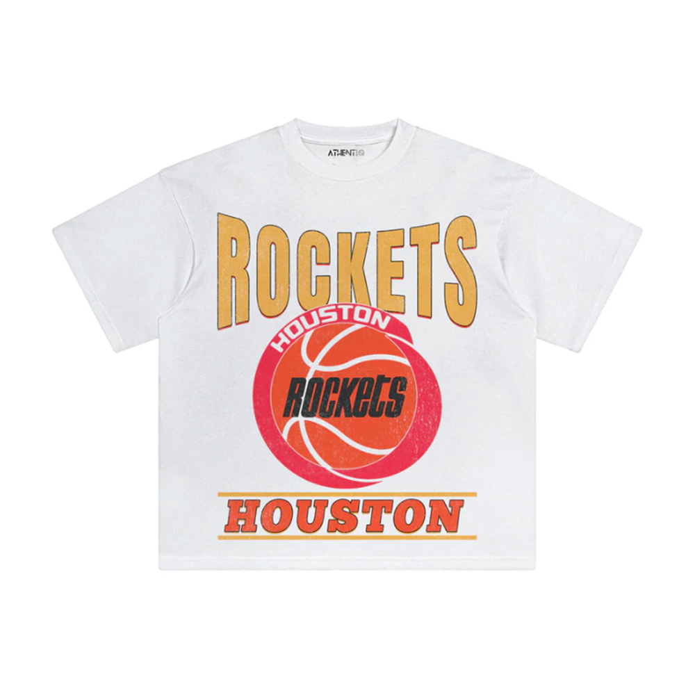 Athentiq Houston Rockets 90's Logo T-Shirt 'White'