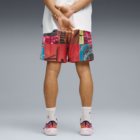 Puma Hooptopia Reversible 7" Short 'Black/Multi'