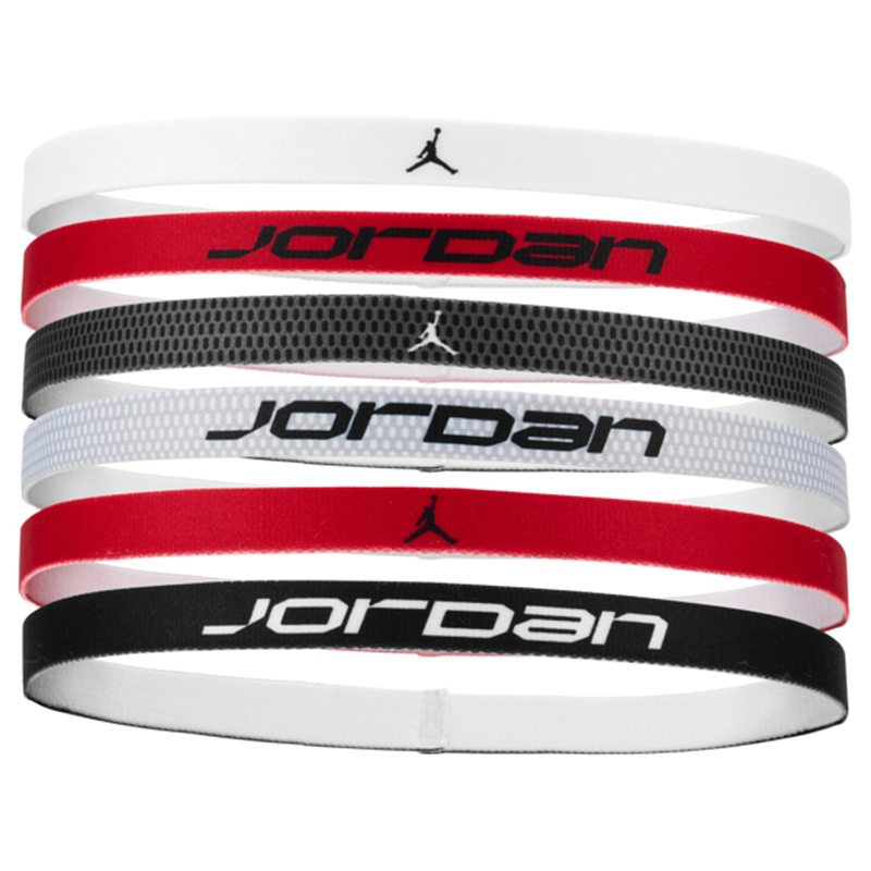 Jordan Elastic Sport Headbands 6 Pk 'Printed White/Gym Red/Black'