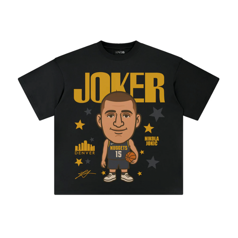 Athentiq Nikola Jokić 'Joker' Cartoon T-Shirt 'Black'