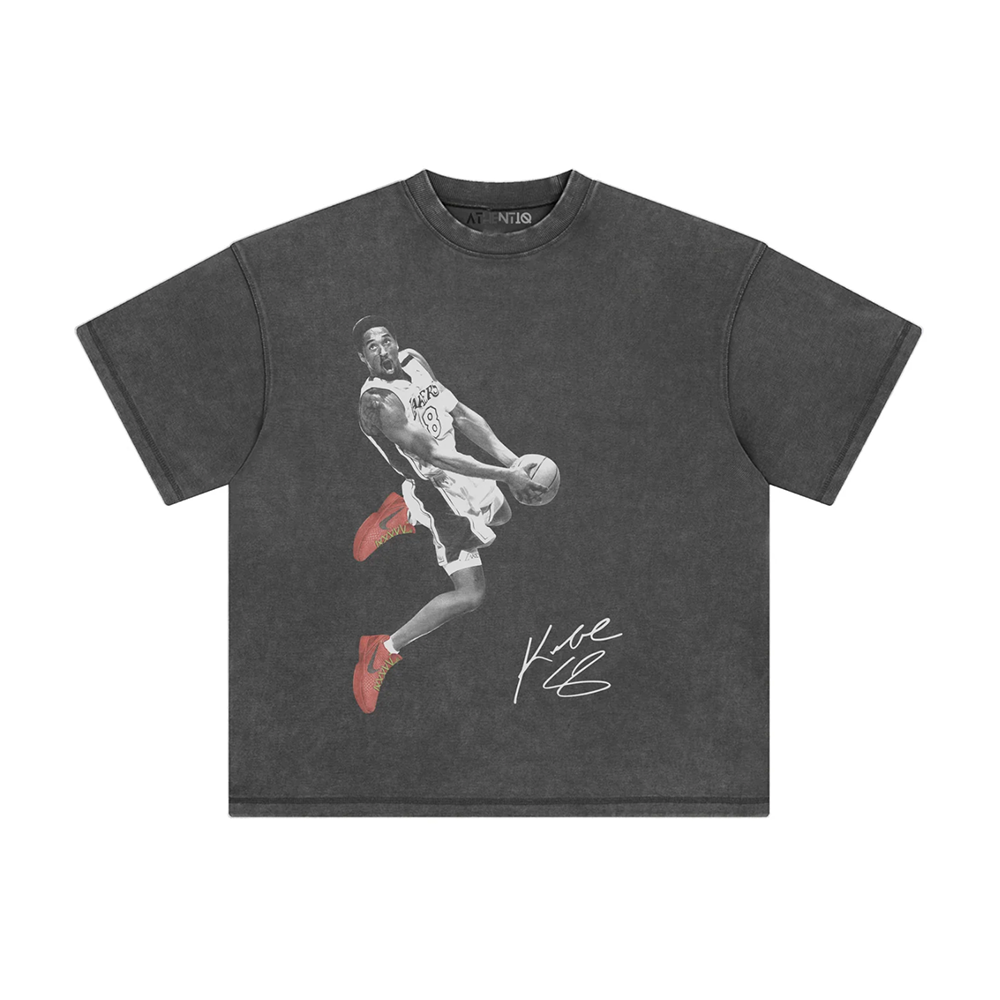 Athentiq Kobe Bryant 'Grinch' T-Shirt 'Vintage Dark Grey'