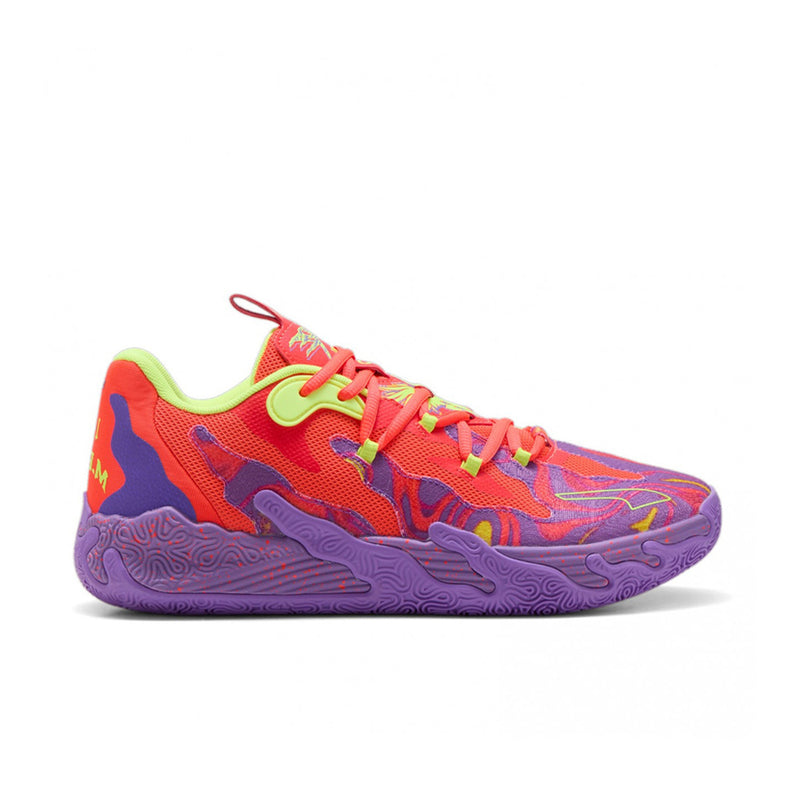 PUMA MB.03 Lo 3 "Lava" Basketball Shoes 'Purple Glimmer/Red Blast'