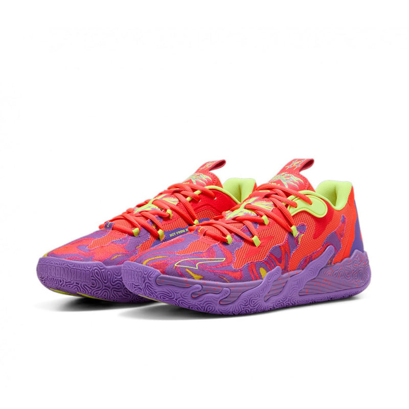 PUMA MB.03 Lo 3 "Lava" Basketball Shoes 'Purple Glimmer/Red Blast'