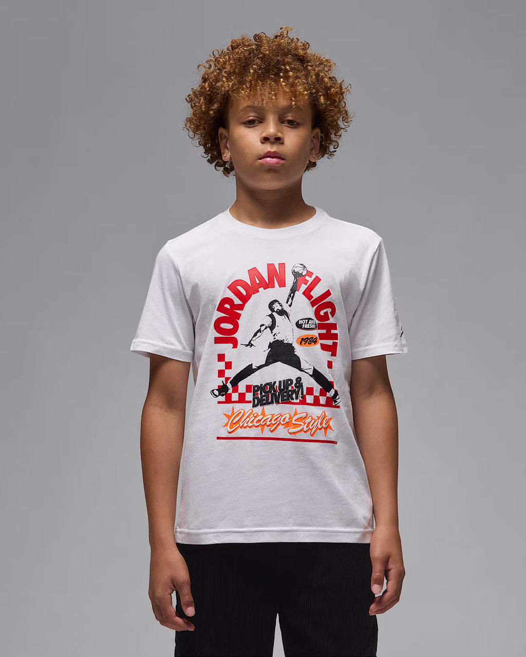 Jordan Big Kids' Deep Dish T-Shirt 'White'