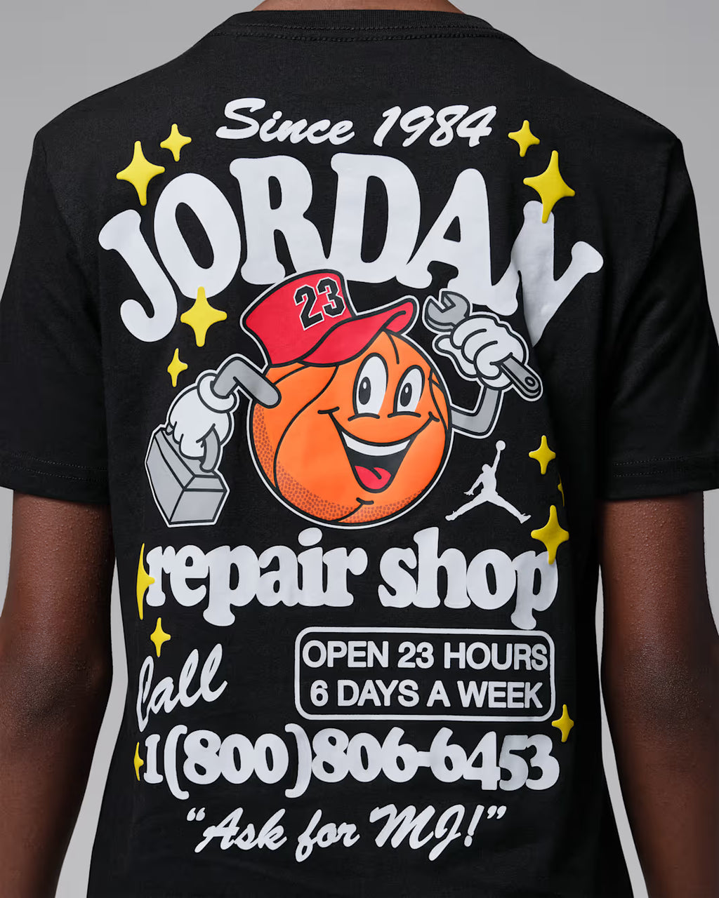 Jordan Big Kids' MJ's Repair Shop T-Shirt 'Black'