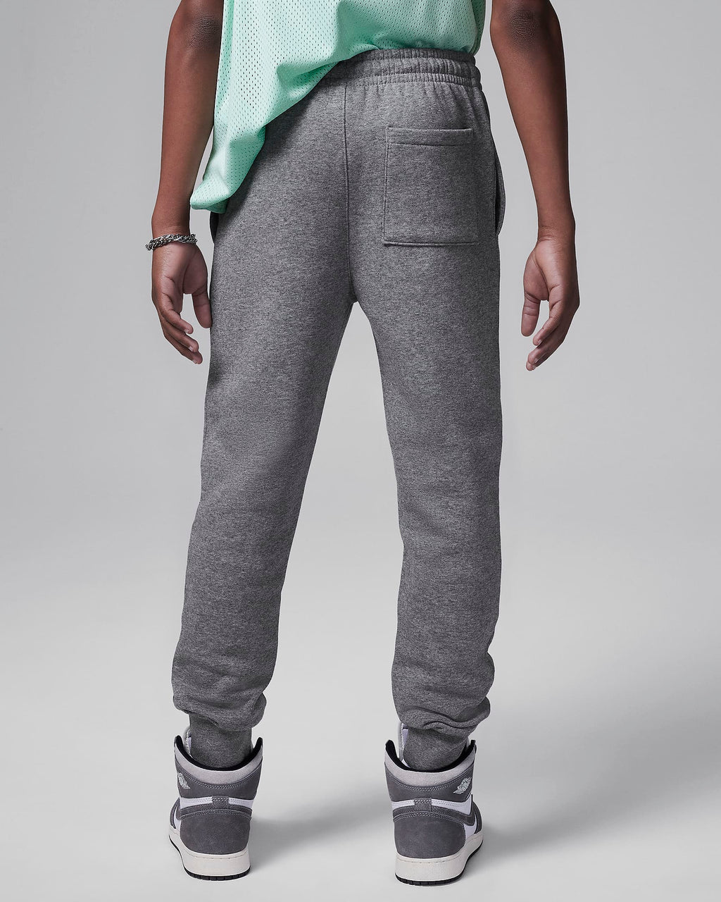 Jordan MJ Brooklyn Fleece Essentials Big Kids' Pants 'Carbon Heather'