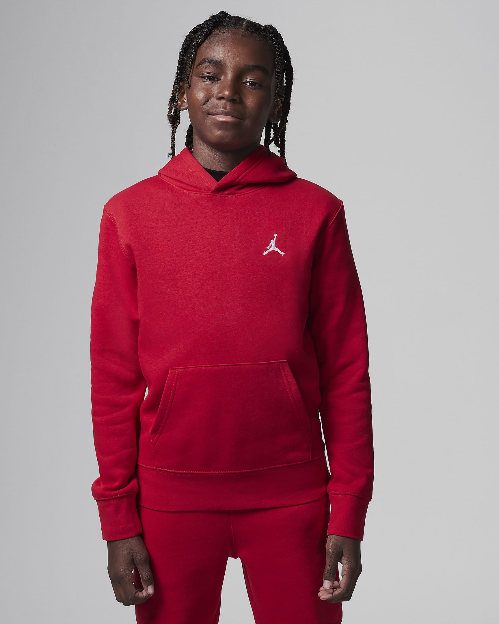 Jordan MJ Brooklyn Big Kids' Fleece Pullover Hoodie 'Red' – Bouncewear