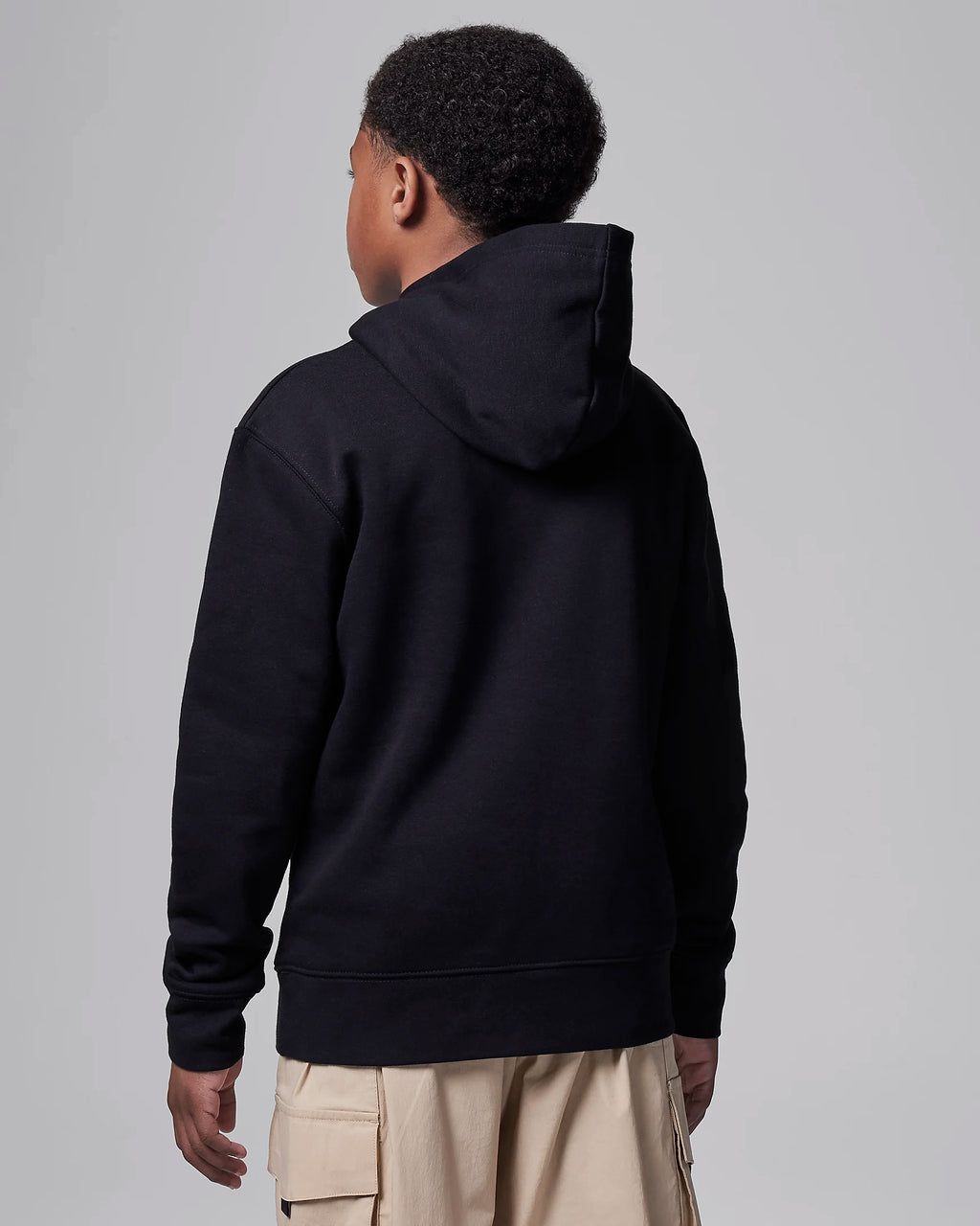 Jordan MJ Brooklyn Big Kids' Fleece Pullover Hoodie 'Black'