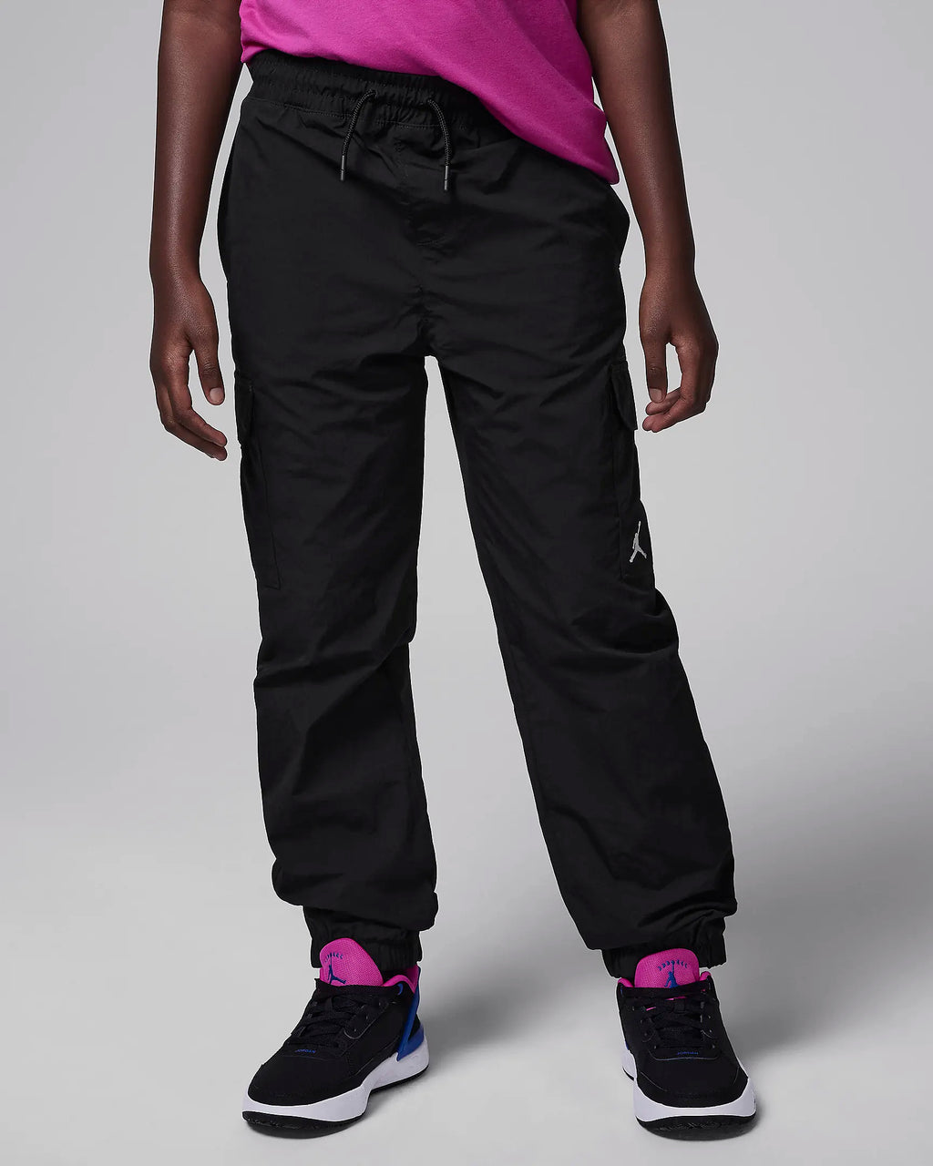 Jordan Big Kids' MJ Double Cargo Pants 'Black'