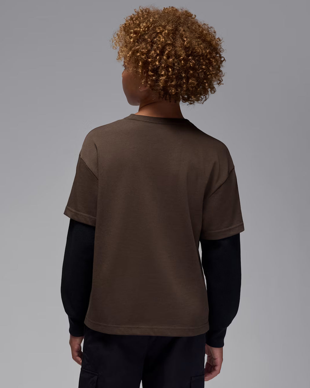 Jordan MVP Big Kids' Twofer T-Shirt 'Brown/Black'