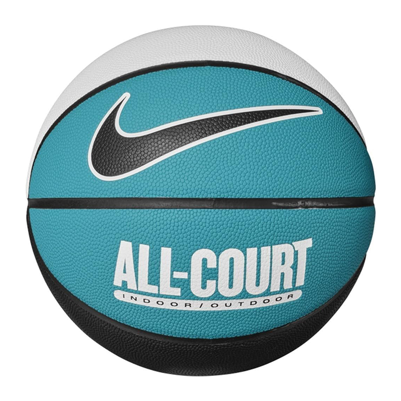 NIKE EVERYDAY ALL COURT 8P DEFLATED WHITE/TEAL NEBULA/BLACK/BLACK Size 7 basketball
