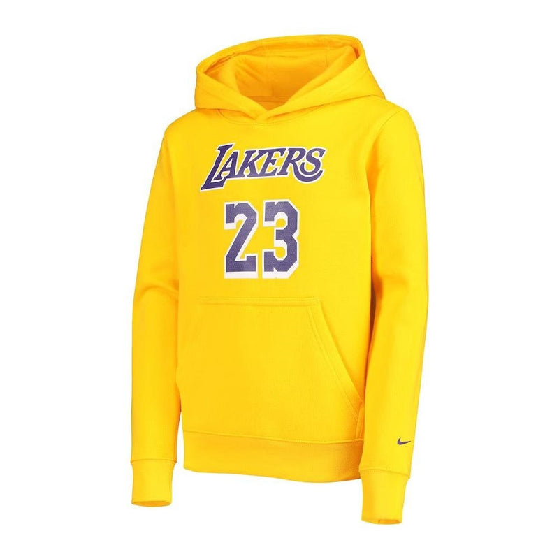 LeBron James Los Angeles Lakers Nike Club Fleece Icon N&N Kids Hoody 'Amarillo'