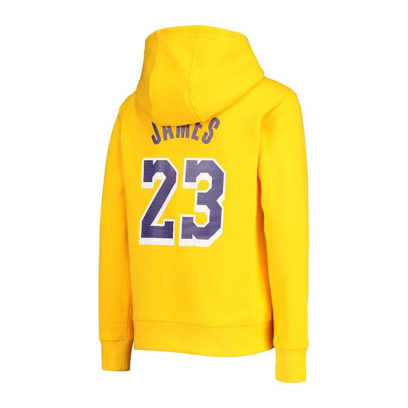LeBron James Los Angeles Lakers Nike Club Fleece Icon N&N Kids Hoody 'Amarillo'