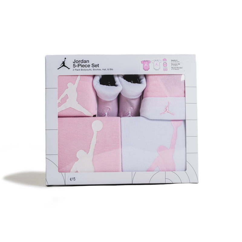 Jordan Core Set (5 Piece) Baby Set 'Pink Foam'