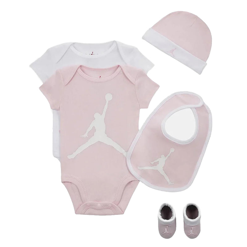 Jordan Core Set (5 Piece) Baby Set 'Pink Foam'