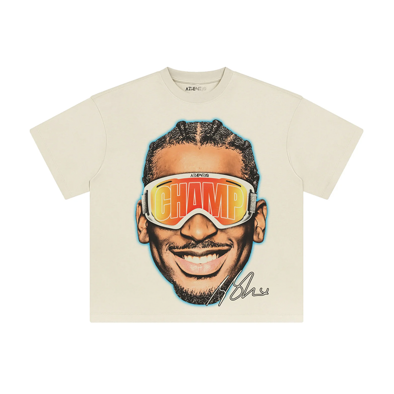 Athentiq Shai Gilgeous-Alexander 'Champion' T-Shirt 'Cream'