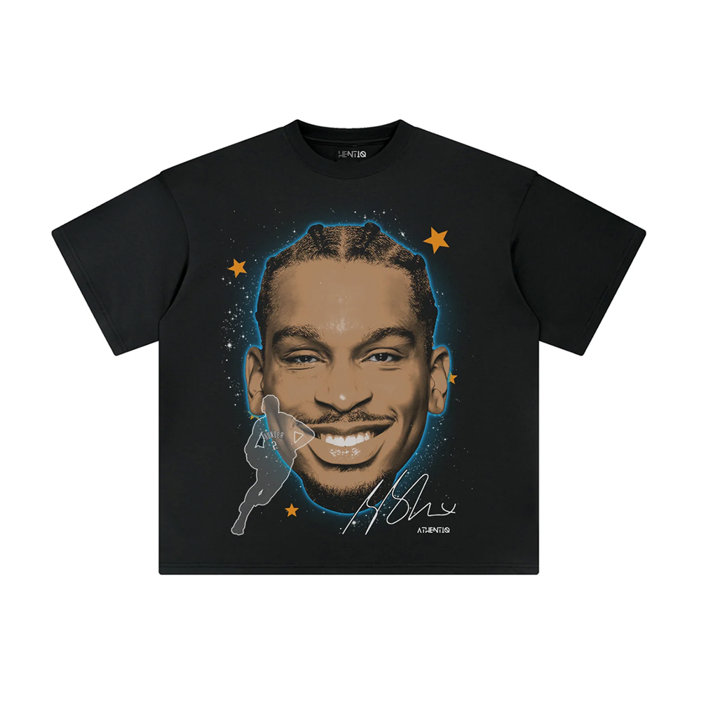 Athentiq Shai Gilgeous-Alexander 'SGA Big Face' T-Shirt 'Black'
