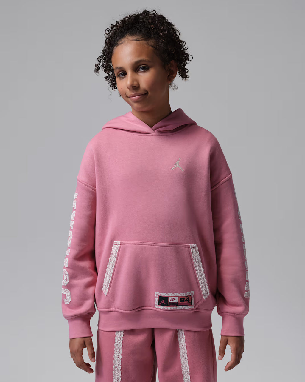 Jordan Big Kids' Fleece Hoodie 'Pink'