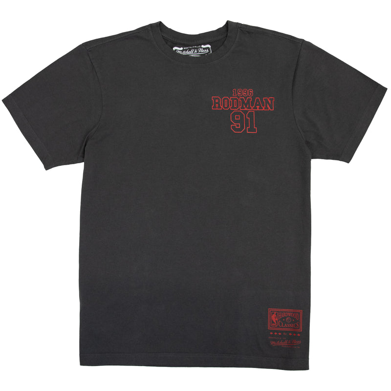 Mitchell & Ness NBA Championship Player Dennis Rodman Chicago Bulls Tee T-shirt 'Black'